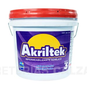 Impermeabilizante Acrílico Rojo 3 Años 3.8L Akriltek AK03TE1