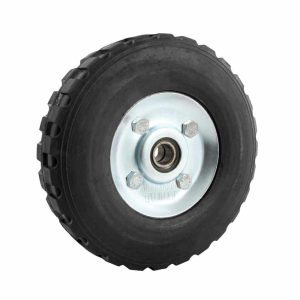 Rueda De Hule Para Diablito 10″ Con Balero Doble Y Diametro De Flecha 17MM RD5011